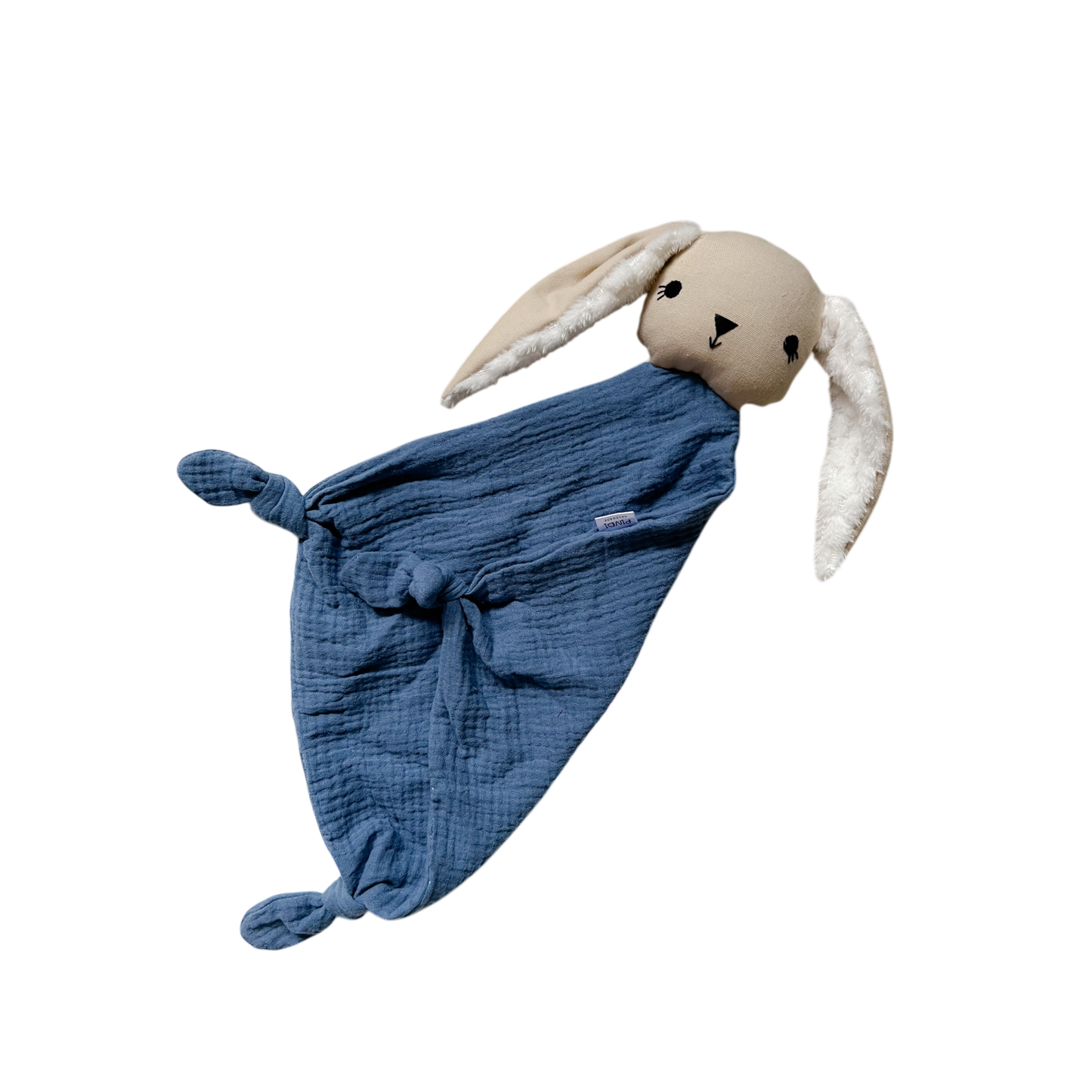 Névreszóló Szundikendő nyuszi - farmerkék