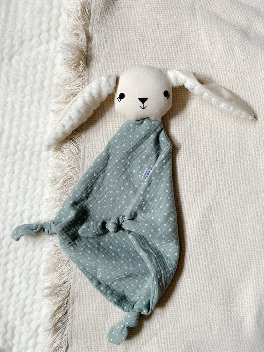 Szundikendő nyuszi - zsálya pöttyös