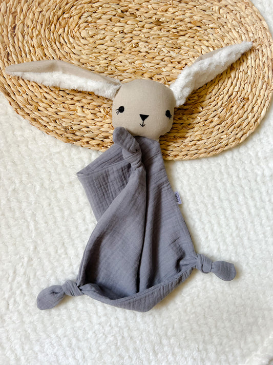 Névreszóló Szundikendő nyuszi - szürke