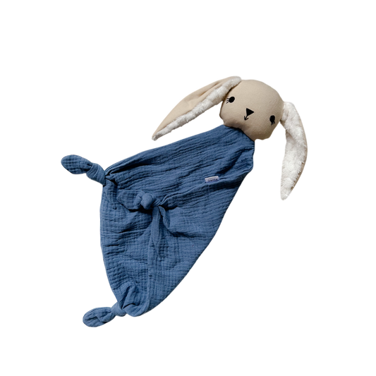 Szundikendő nyuszi - farmerkék