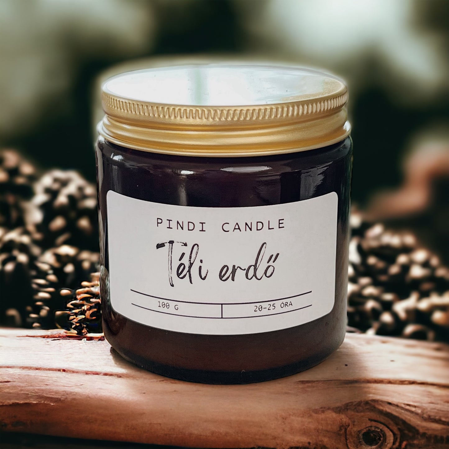 Téli erdő - szójagyertya